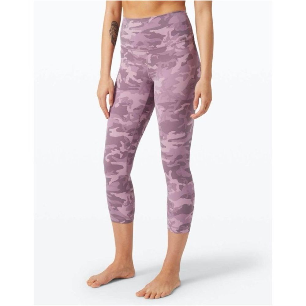 Lululemon Align Crop 21" - Incognito Camo Pink Taupe Multi - Size 6